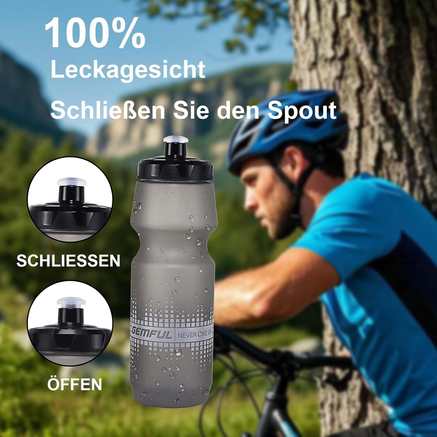 2er-Pack Rennrad Trinkflasche 750ml BPA-frei & auslaufsicher