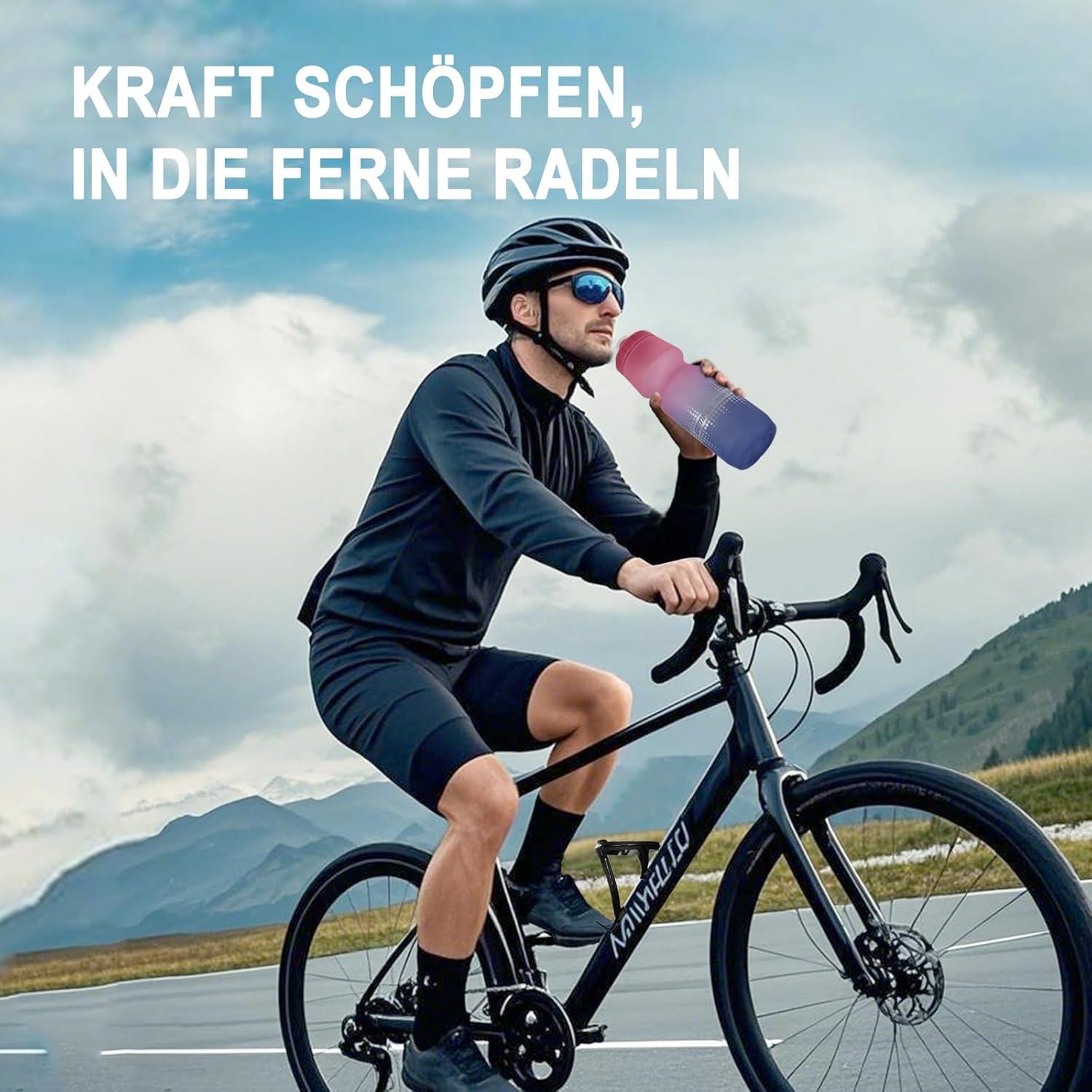 2er-Pack Rennrad Trinkflasche 750ml Auslaufsicher BPA-frei Transportabel Hiking