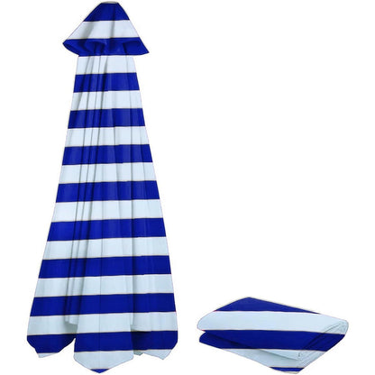 Sonnenschirm Ersatzbezug 3m-350cm UV80+ Anthrazit/Beige/Blau