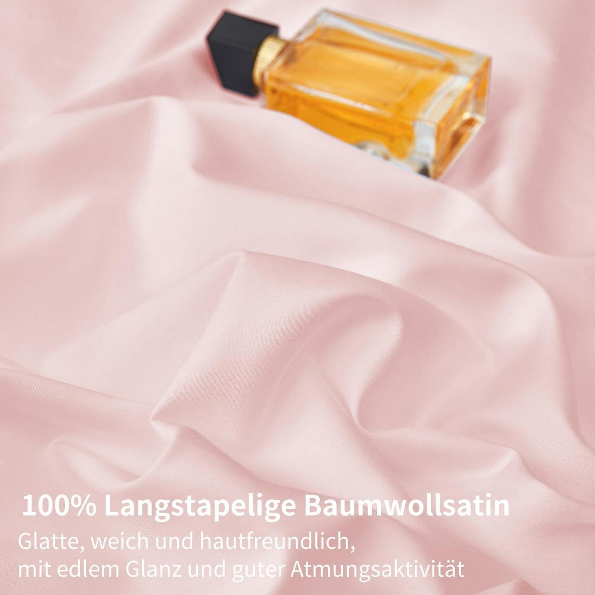 Mako Satin Bettwäsche Set Rosa 220x240 cm – Weich & Kühlend