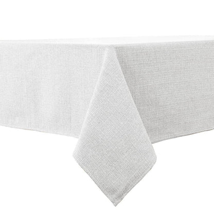 Tischdecke wasserabweisend Leinenoptik Eulegrau Rechteckig 396x229 cm