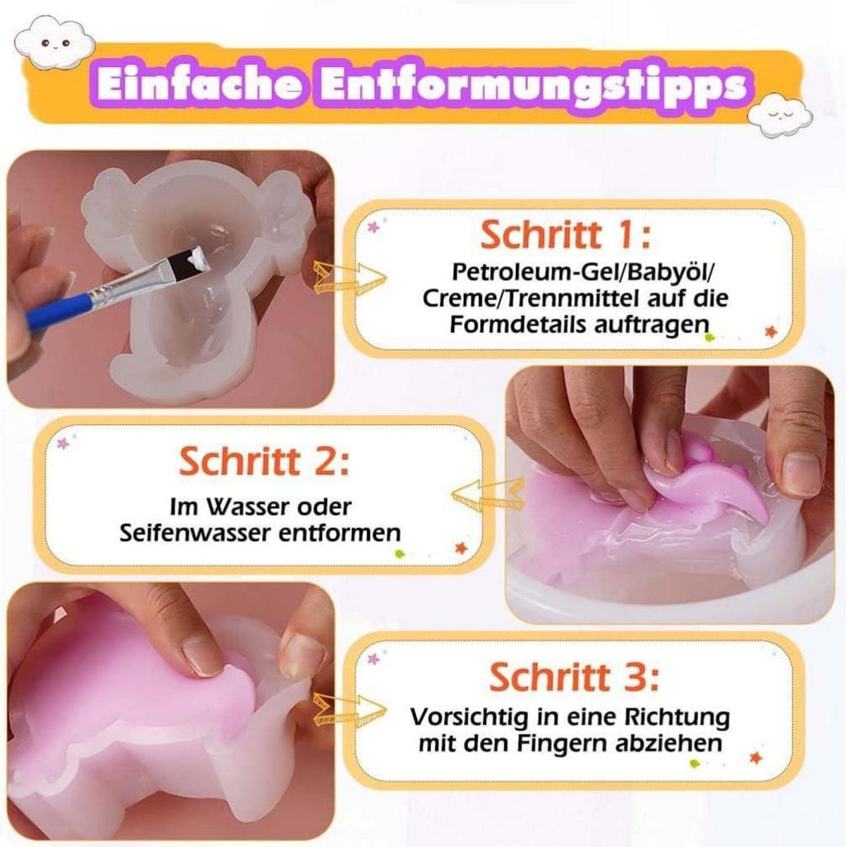 Axolotl Squishy Set Flüssigsilikon Basteln Rosa