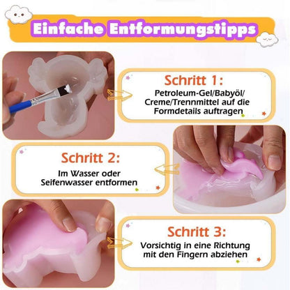 Axolotl Squishy Set Flüssigsilikon Basteln Rosa