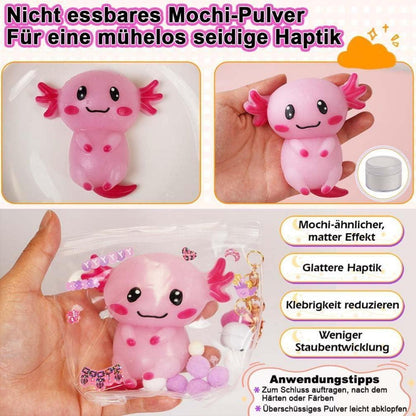 Axolotl Squishy Set Flüssigsilikon Basteln Rosa