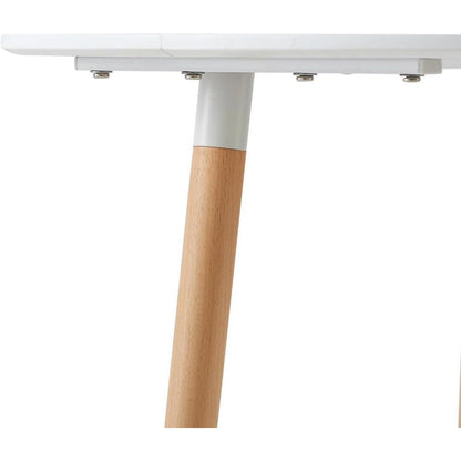 Runder Küchentisch Holz weiß – Skandinavischer Esstisch 80cm