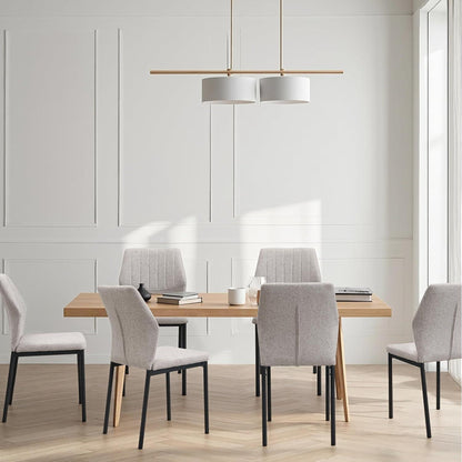 Esszimmerstühle 2er Set Beige – Polsterstühle für Küche & Wohnzimmer