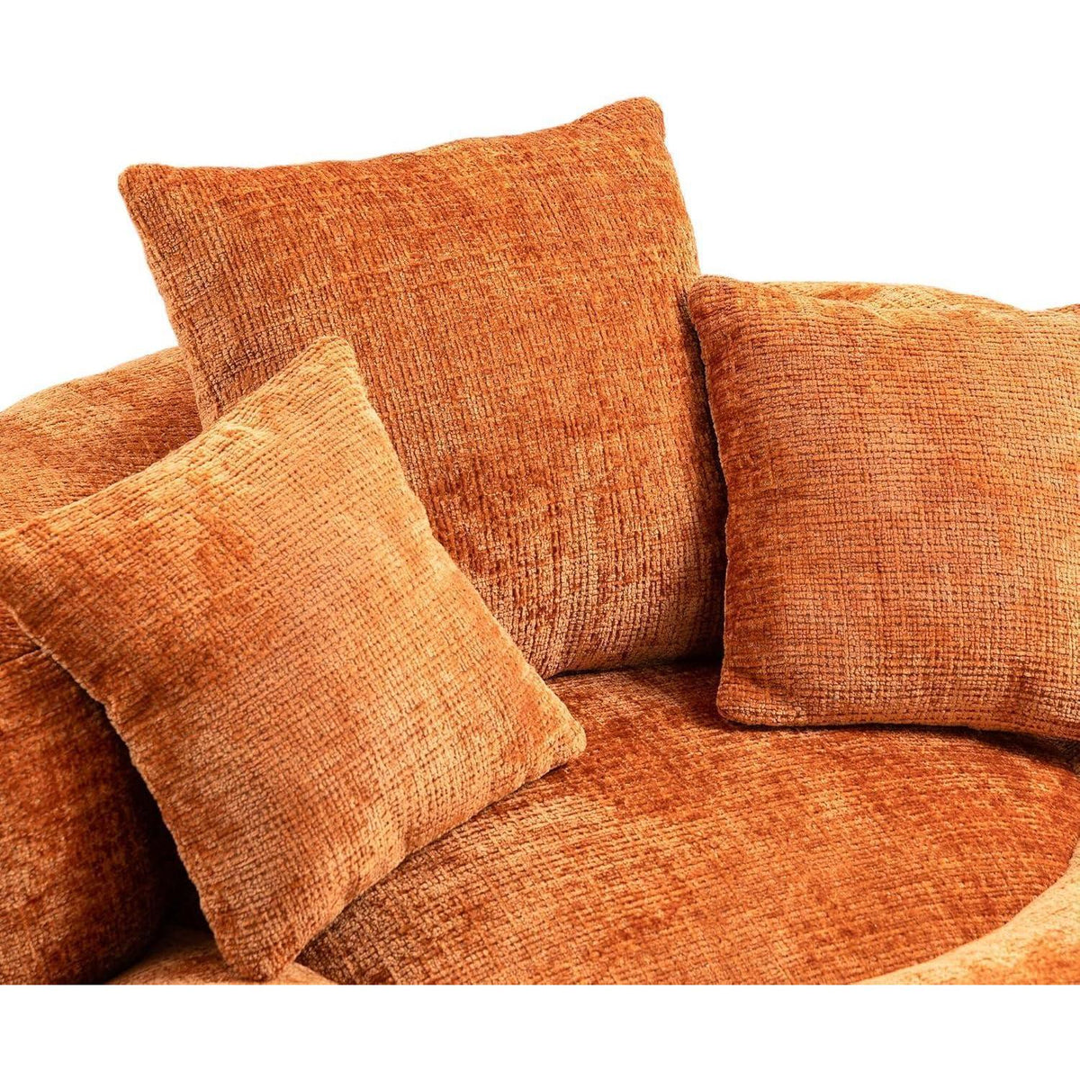 Lazy Sitzsack mit hohem Rücken & 3 Kissen – Orange