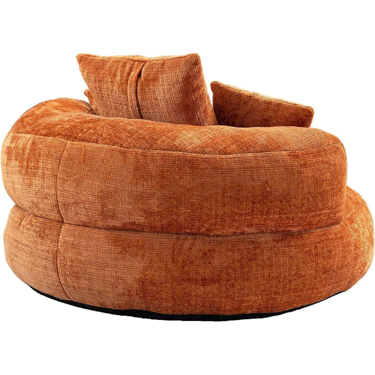 Lazy Sitzsack mit hohem Rücken & 3 Kissen – Orange