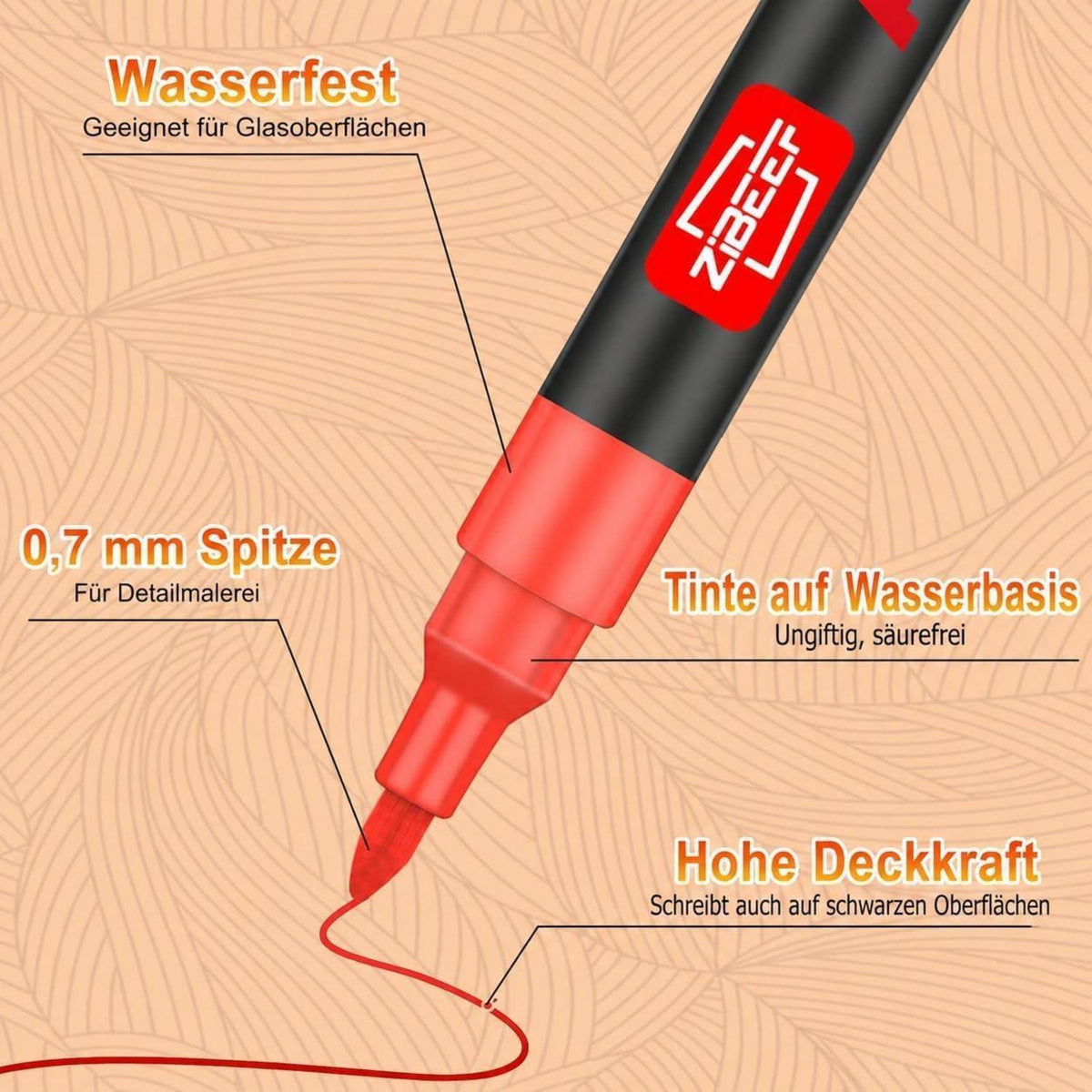 168 Acrylstifte Set – Wasserfest für Steine, Glas & mehr