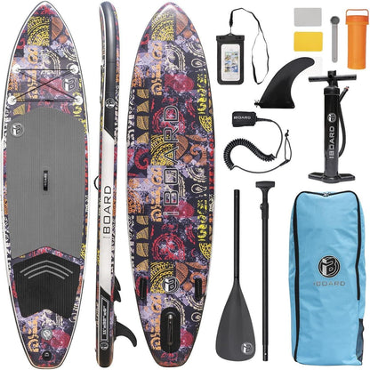 Aufblasbares SUP Board mit Zubehör, breit & stabil