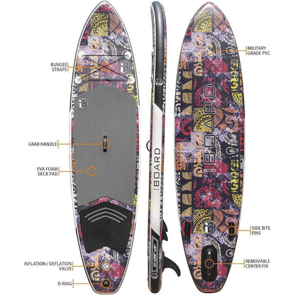 Aufblasbares SUP Board mit Zubehör, breit & stabil