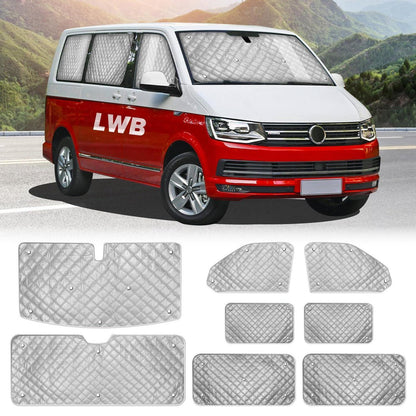 Thermo Jalousien Set VW T5/T6 LWB – 8tlg. Sonnenschutz Matte