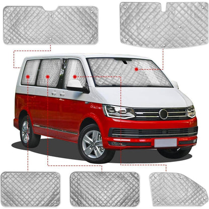 Thermo Jalousien Set VW T5/T6 LWB – 8tlg. Sonnenschutz Matte