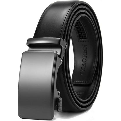 Herren Gürtel Automatik 35mm zuschneidbar schwarz in Lederoptik