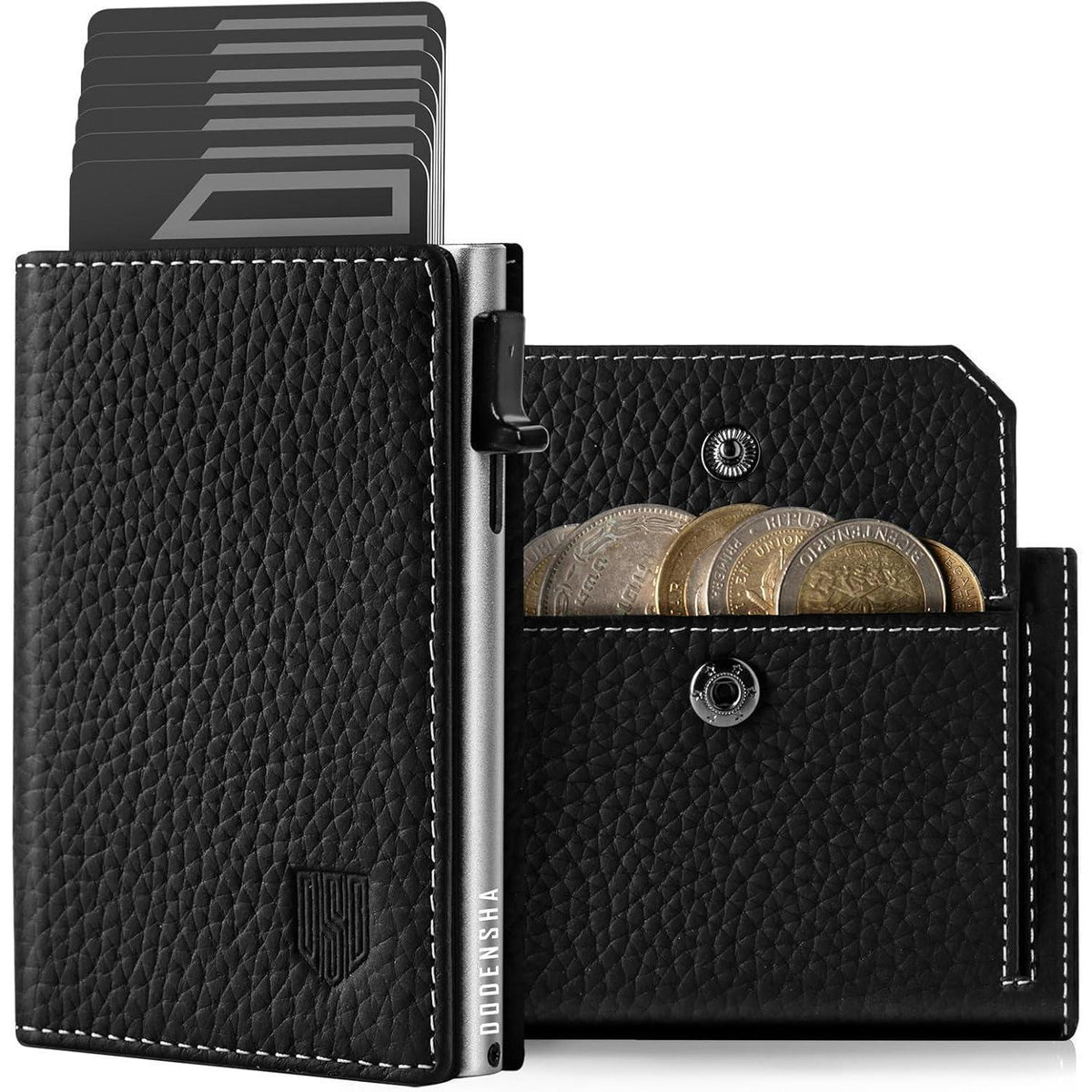Herren Geldbörse Slim Wallet mit XL Münzfach und RFID Schutz