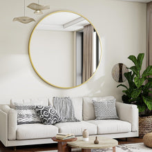 Runder Wandspiegel 120cm Gold – Moderner Badezimmer Spiegel
