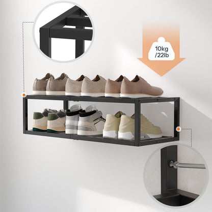 Schuhregal Wand 2er Set – Platzsparend & Modern