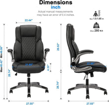 Ergonomischer Chefsessel Schwarz 180kg Belastbarkeit PU