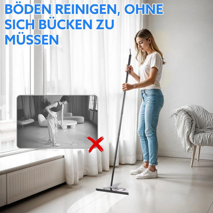 Duschabzieher Schwarz Ausziehbar Teleskopstange Halterung Tuchbezug