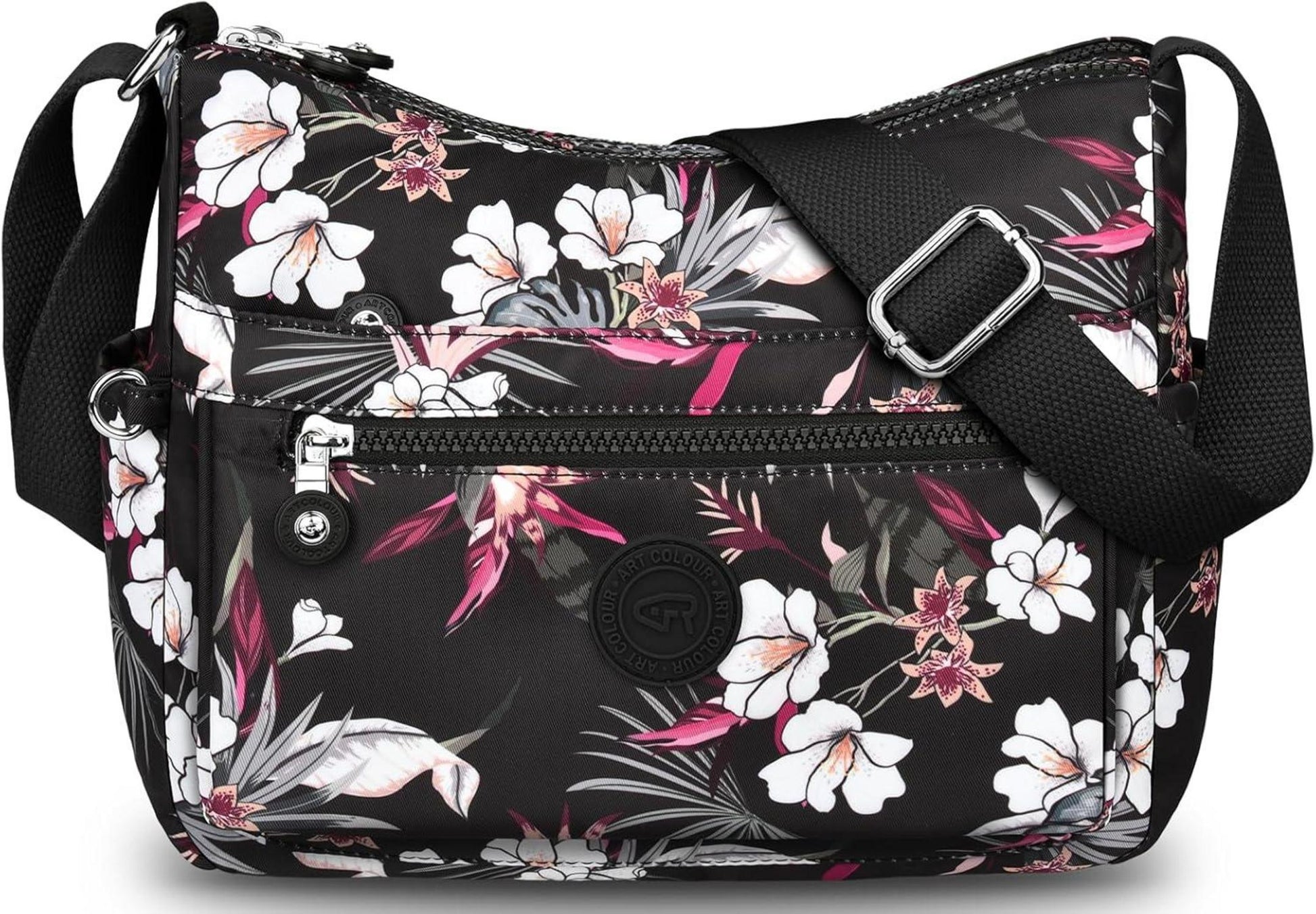 Umhängetasche Damen Mittelgroß Wasserdicht Nylon Crossbody Bag Fächern
