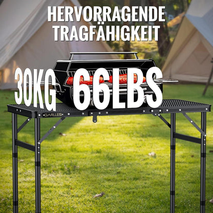 Klapptisch 87x40cm, 3-fach höhenverstellbar, leicht & stabil