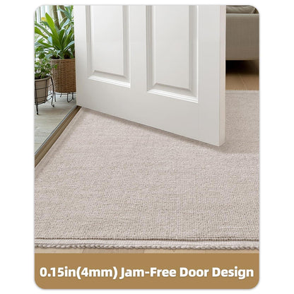 Fußmatte Beige 120x180cm - Waschbar & Faltbar für Innen & Außen