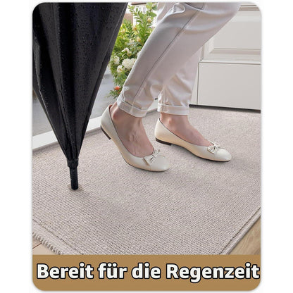 Fußmatte Beige 120x180cm - Waschbar & Faltbar für Innen & Außen