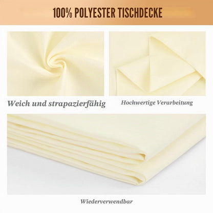 10x Beige Tischdecke Rechteckig 240cm - Fleckenabweisend & Abwaschbar