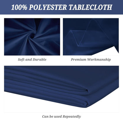 10er-Pack Marineblaue Tischdecken 60x126 Zoll – Rechteckig & Waschbar