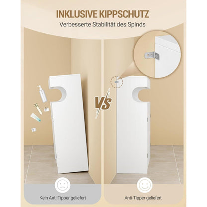 Badezimmerschrank mit 2 Schubladen & 2 Türen – Weiß