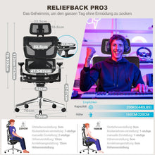 MELOKEA Bürostuhl 200KG Rückenstütze 2.0 4D+Magic Armlehnen