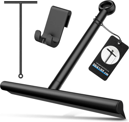 Verstellbarer Duschabzieher Schwarz 30-61-89cm Wischer für