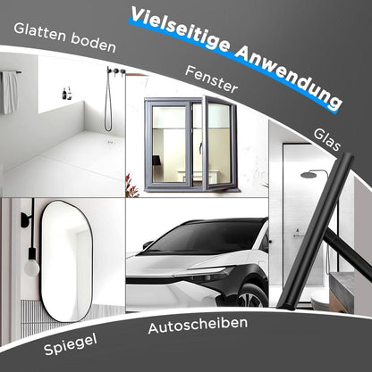 Verstellbarer Duschabzieher 30-61-89cm Schwarz für Glas Fliesen