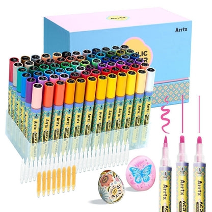 Acrylstifte Set 72 Farben – Marker für Stein, Holz & Basteln