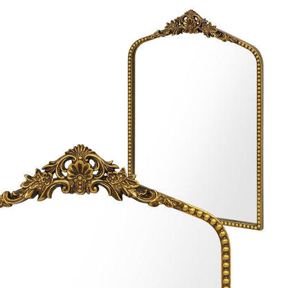 Goldener Barock Spiegel Antik-Vintage mit Goldrand 48x71.5 cm