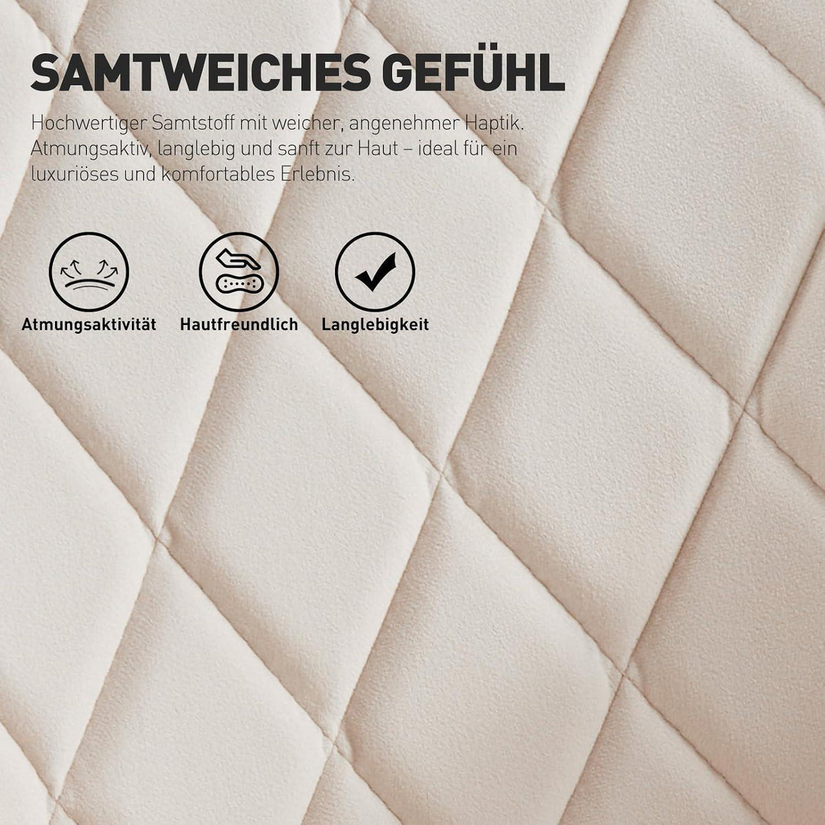 Drehbarer Esszimmerstuhl mit Armlehnen, Samt Beige 2er Set