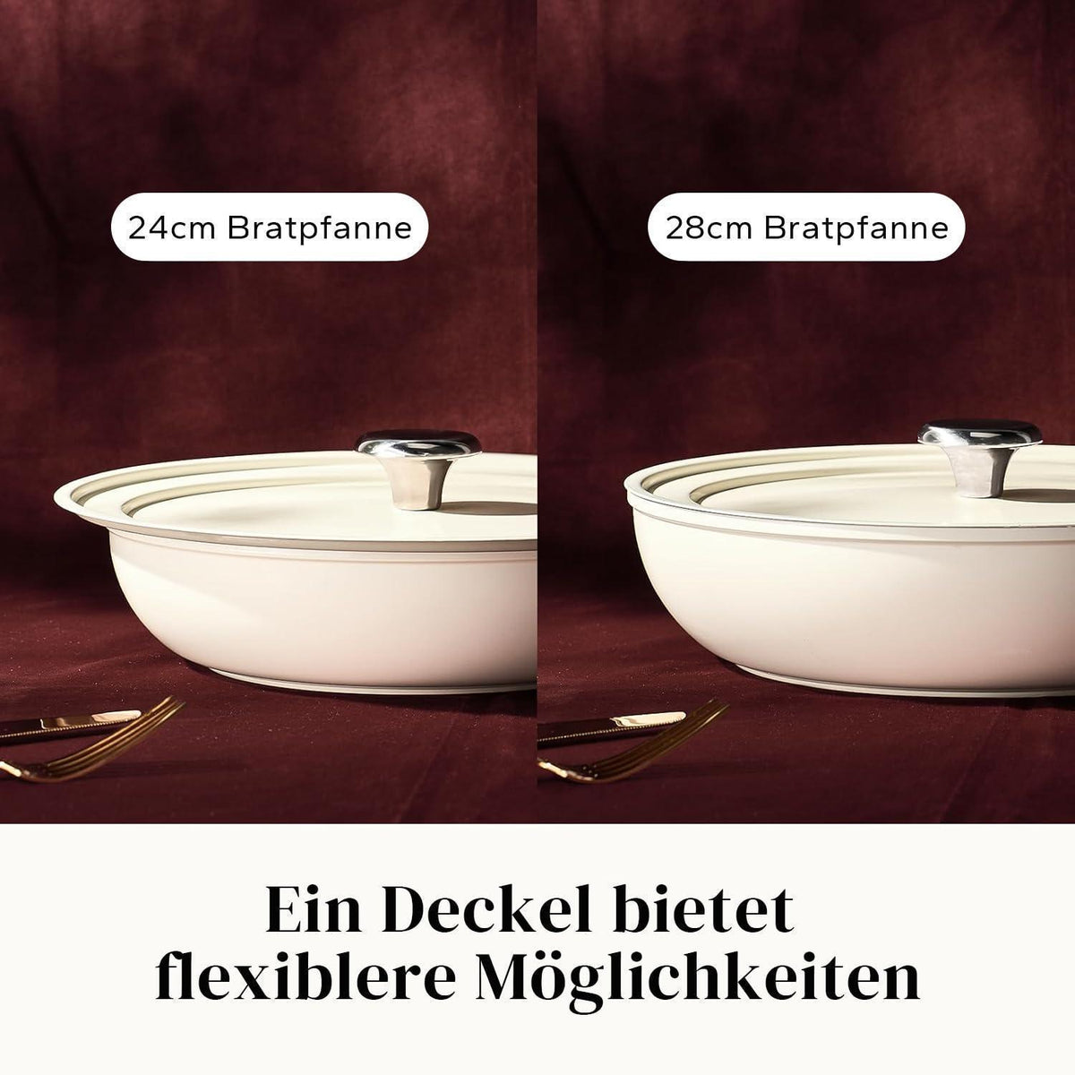 Keramik Pfannenset 20/24/28 cm – Antihaft, Induktionsgeeignet & Ofenfest