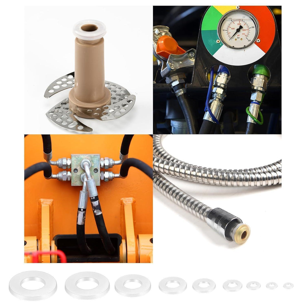 810x Nylon Unterlegscheiben Set Weiß M2-M12 mit Aufbewahrungsbox