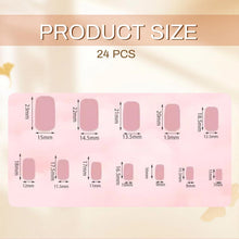 24 Stück Leopard Print Square Fake Nails, Glanzig Nude