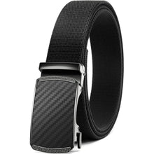 Herren Stretch Gürtel ohne Löcher, 35mm Arbeitsgürtel mit Karbonfaser-Optik