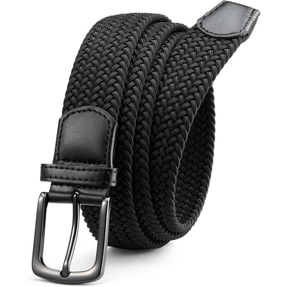 Elastischer Flechtgürtel Herren, Stretch Stoff, lochfrei, 35mm