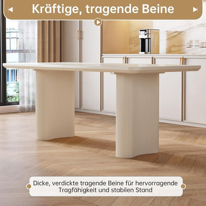 Weißer Esstisch 160 cm – Modern & Platzsparend für 4-6 Personen
