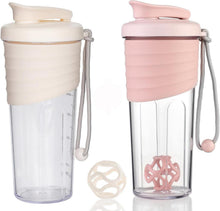 Protein Shaker Set mit TRITAN Rührball für Fitness Shakes 700ml