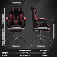Ergonomischer Gaming Stuhl mit Fußstütze und 130kg