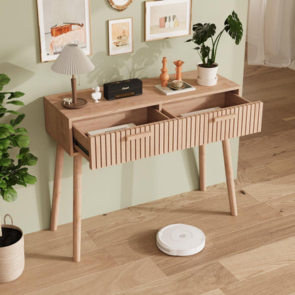 Schreibtisch mit 2 Schubladen – Eiche Optik, 100x80cm