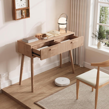 Schreibtisch mit 2 Schubladen – Eiche Optik, 100x80cm