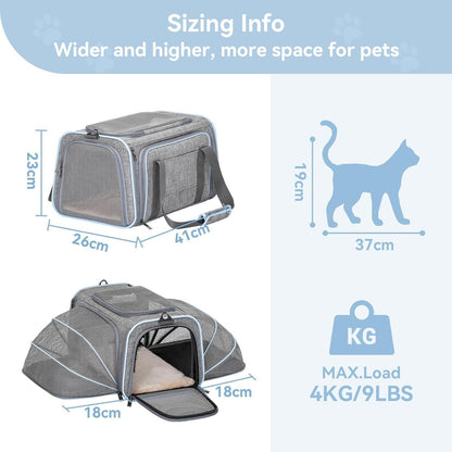 Faltbare Transporttasche für Katze & Hund – Komfort & Sicherheit