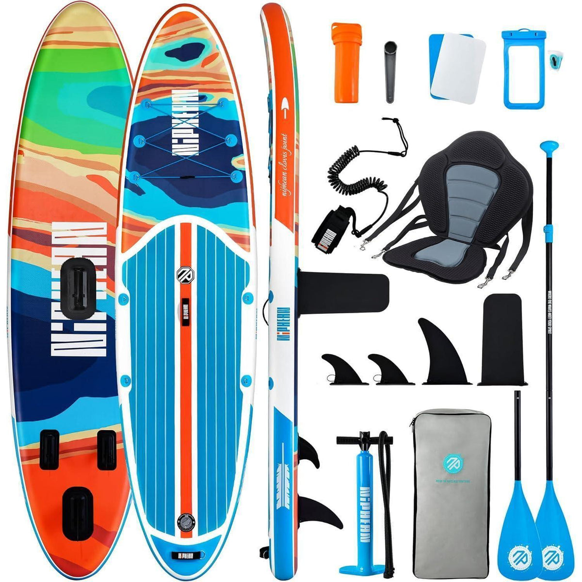 Aufblasbares Stand Up Paddle Board für 2 Personen mit Zubehör