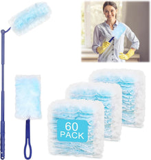 60er Staubmagnet Nachfüllpack Duster & Einweg Staubwedel mit Handgriff