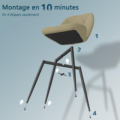 8 Esszimmerstühle Modern Gepolstert Grün Rautenmuster